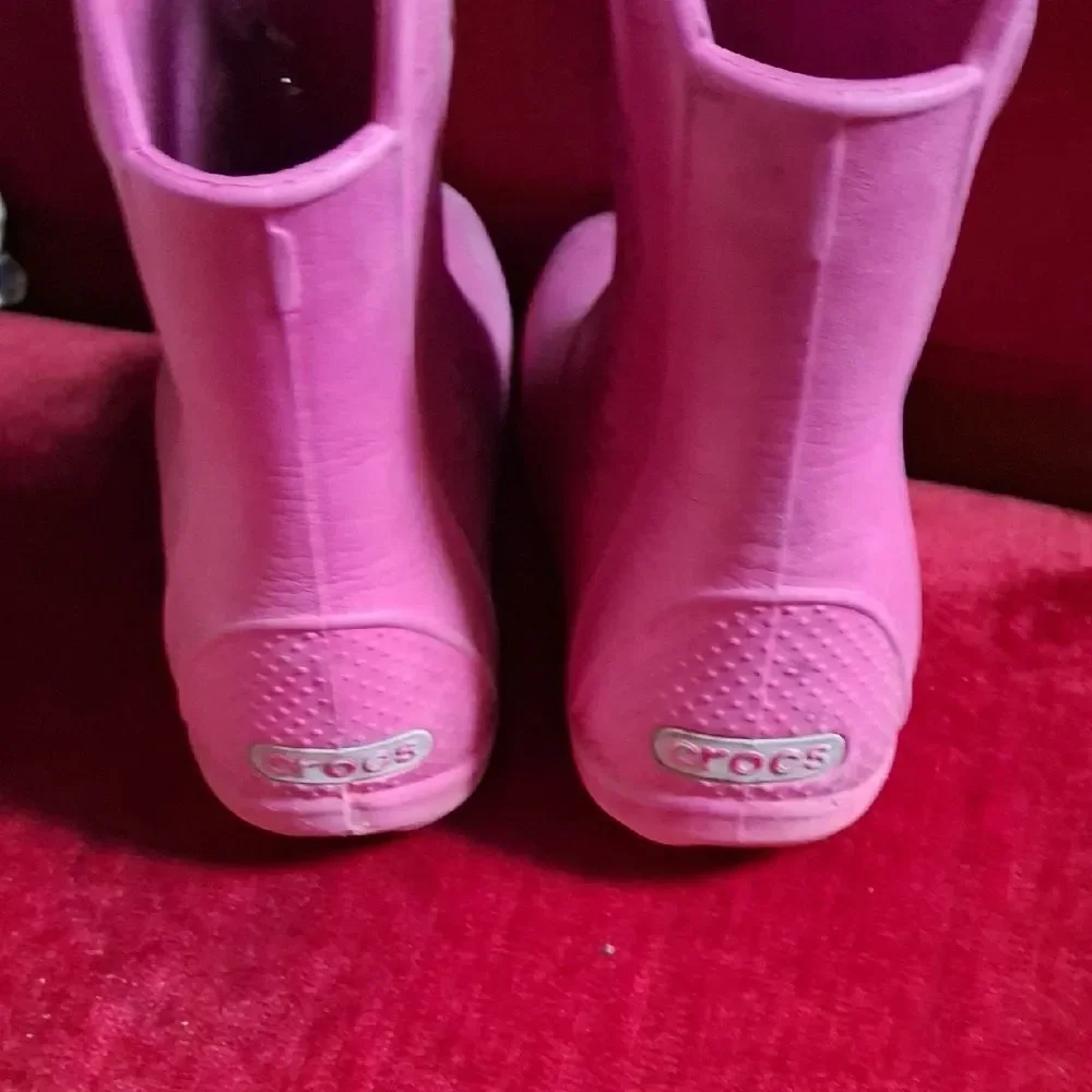 CROCS Kids Pink Rain Boots
